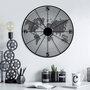 Wallity Sonar Escultura de pared de metal negra